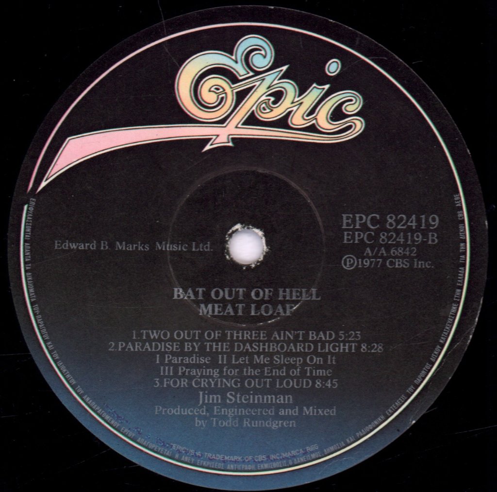 Meat Loaf - Bat Out Of Hell - Lp