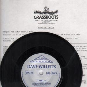 Dave Willetts - Ti Amo - 7 Inch