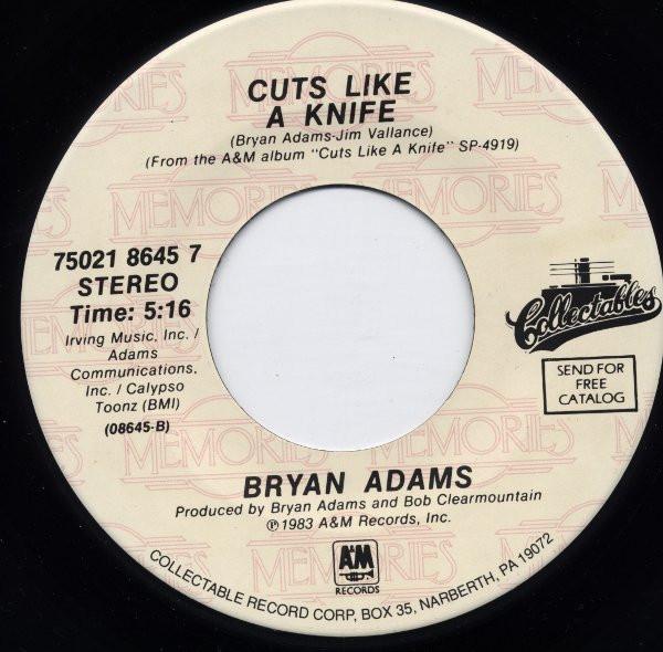 Bryan Adams - Straight From The Heart / Cuts Like A Knife - 7 Inch