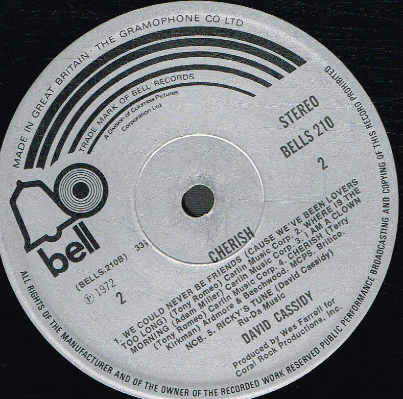 David Cassidy - Cherish - Lp