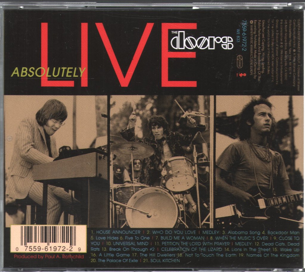 Doors - Absolutely Live - Cd