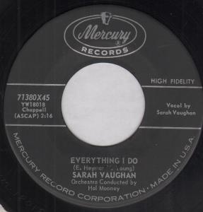 Sarah Vaughan - Everything I Do - 7 Inch
