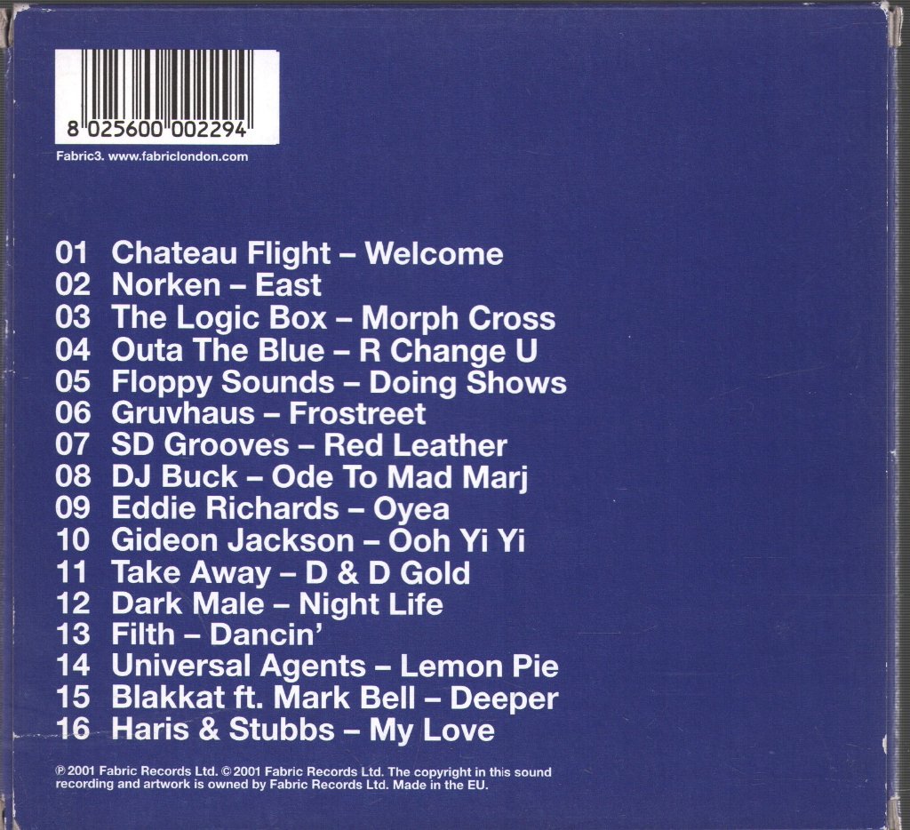 Terry Francis - Fabric 02 - Cd