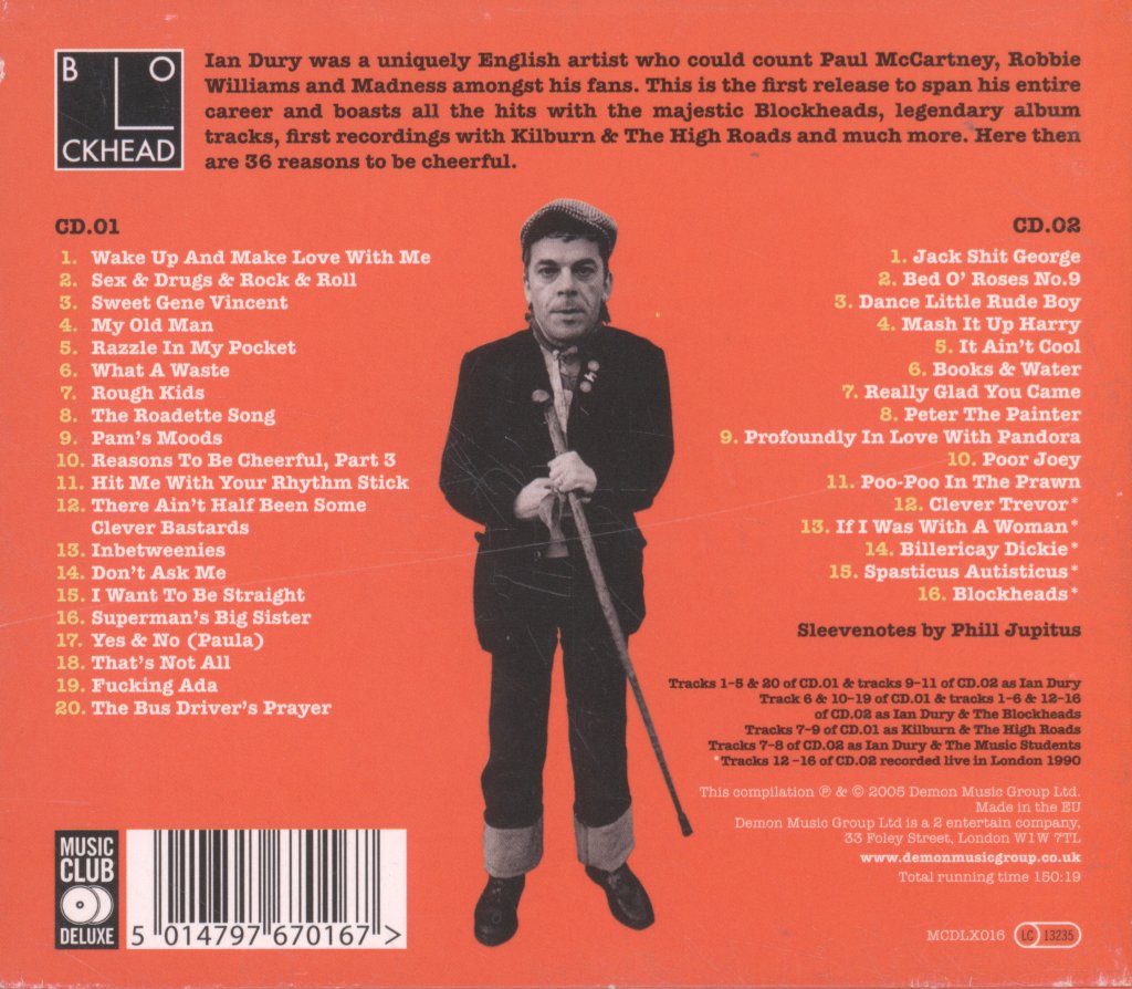 Ian Dury - Reasons To Be Cheerful: The Best Of Ian Dury - Double Cd