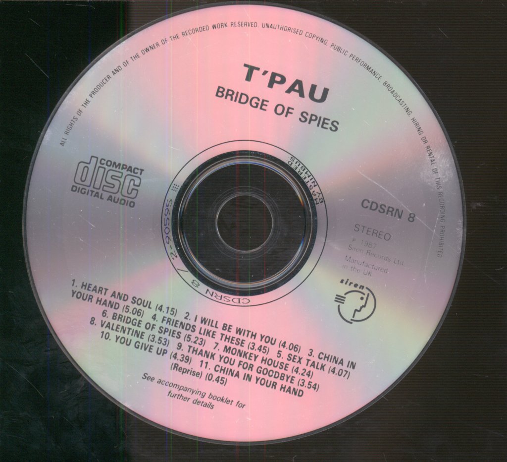 T'PAU - Bridge Of Spies - Cd