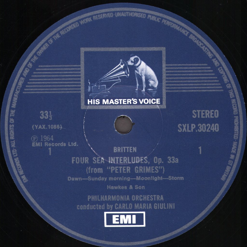 Carlo Maria Giulini / Philharmonia Orchestra - Giulini Conducts Britten - Lp