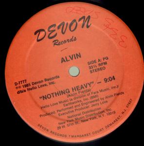Alvin Fields - Nothing Heavy - 12 Inch