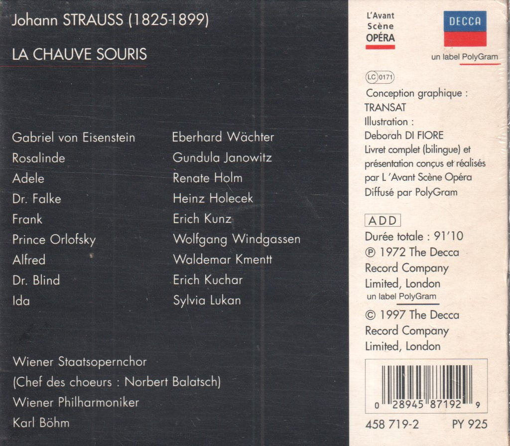 Karl Böhm - J Strauss - La Chauve Souris - Cd Set