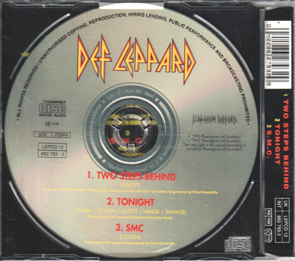 Def Leppard - Two Steps Behind - Cd