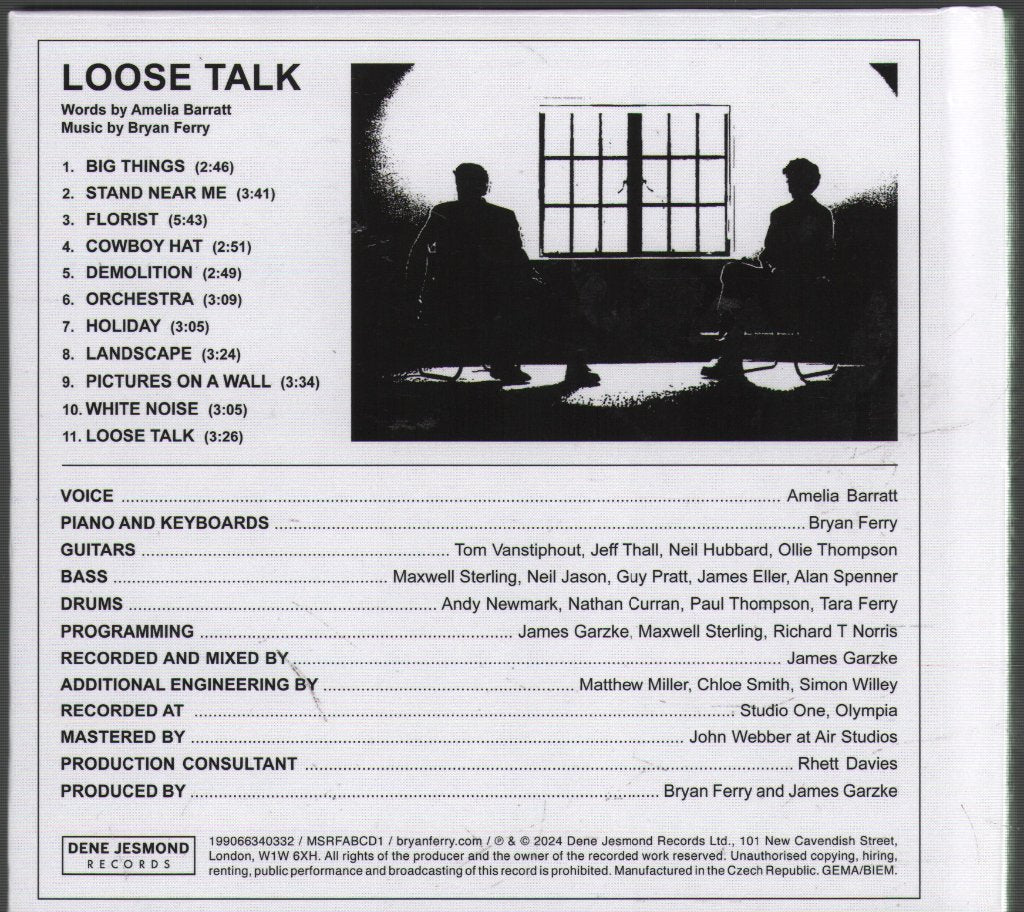 Amelia Barratt & Bryan Ferry - Loose Talk - Cd