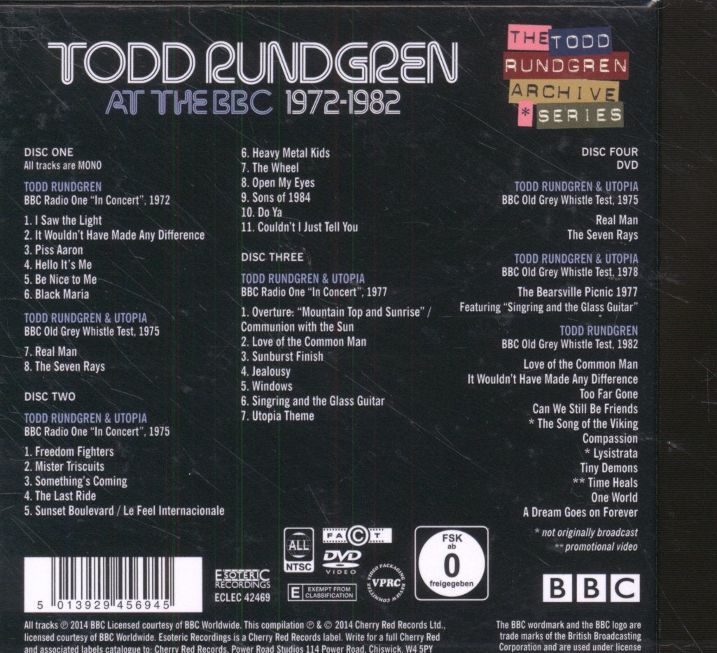 Todd Rundgren - At The BBC 1972-1982 - Cd Set