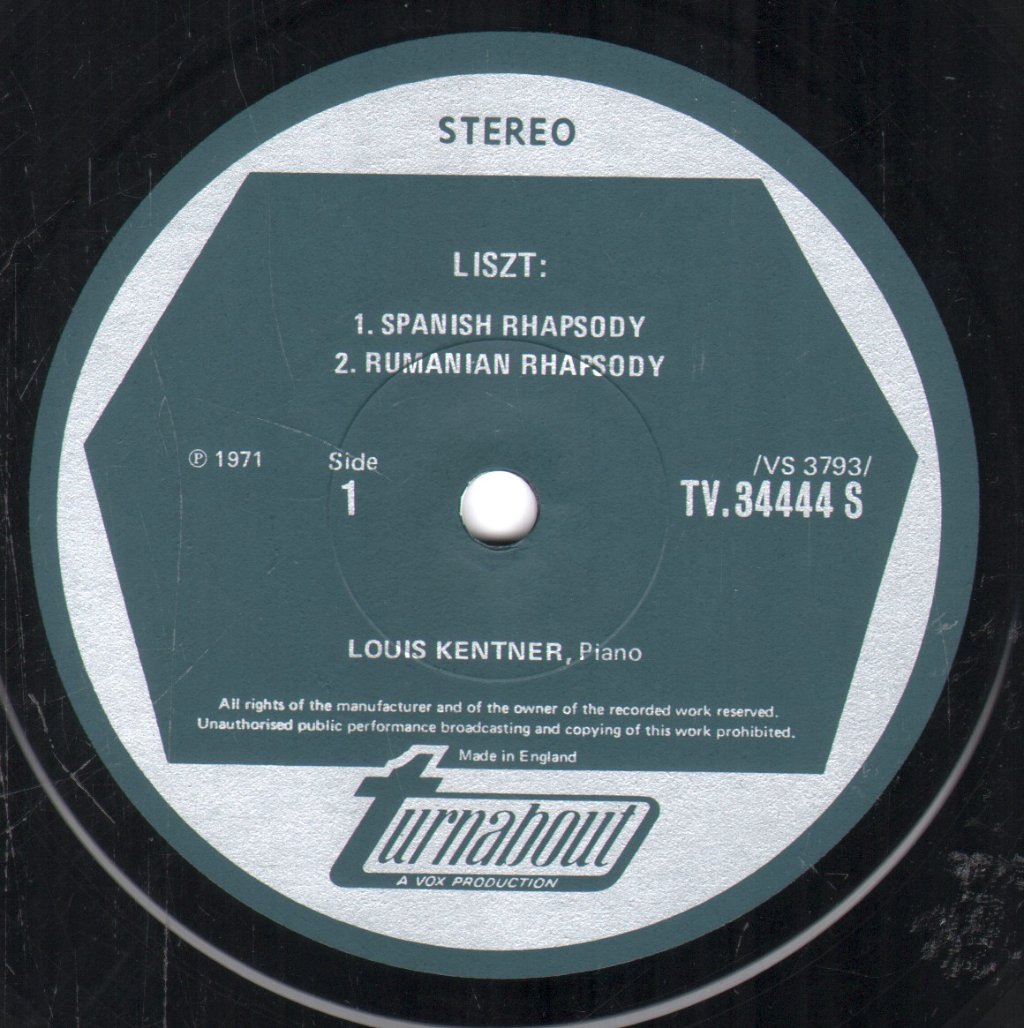 Louis Kentner / Joan Havill - Liszt - Rhapsodies / Concerto Pathetique - Lp