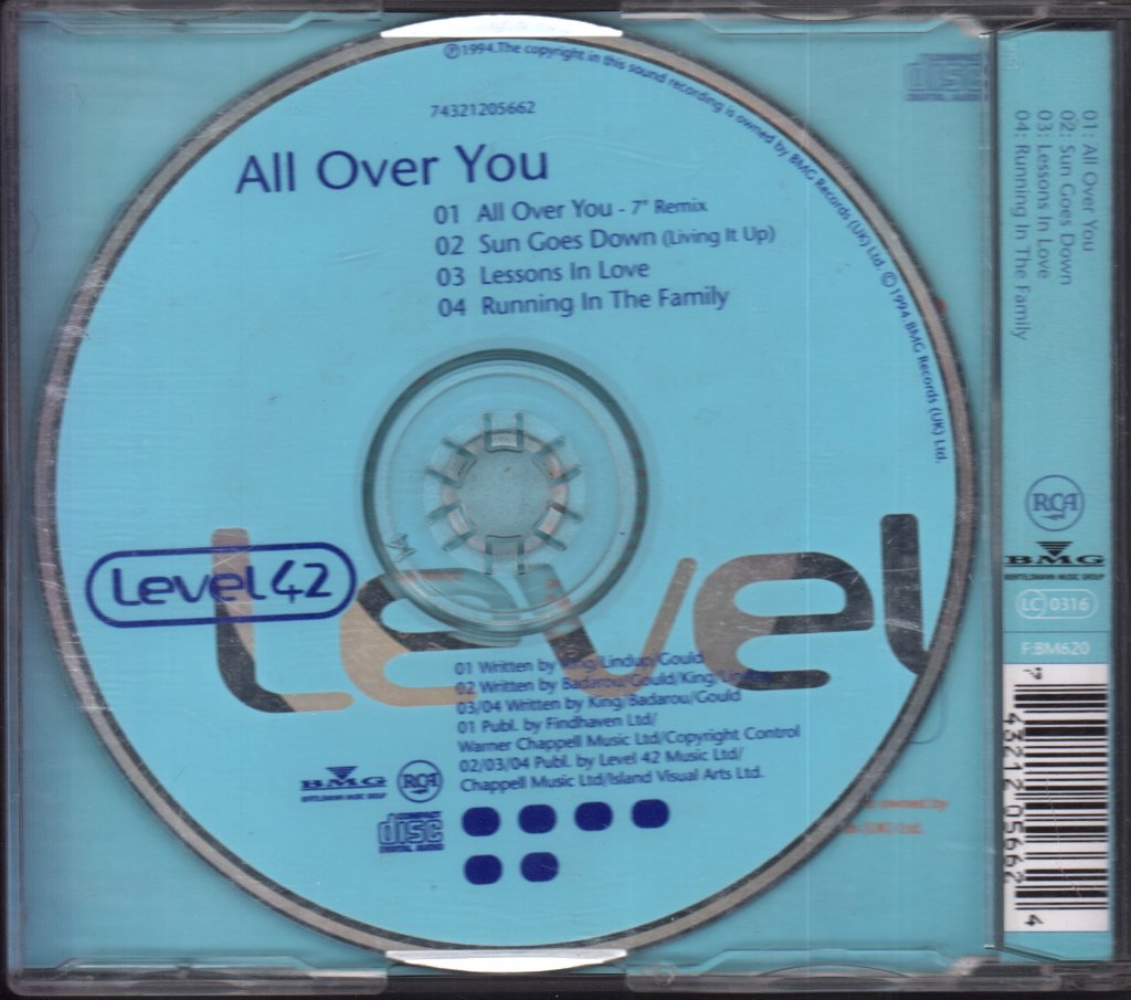 Level 42 - All Over You - Cd
