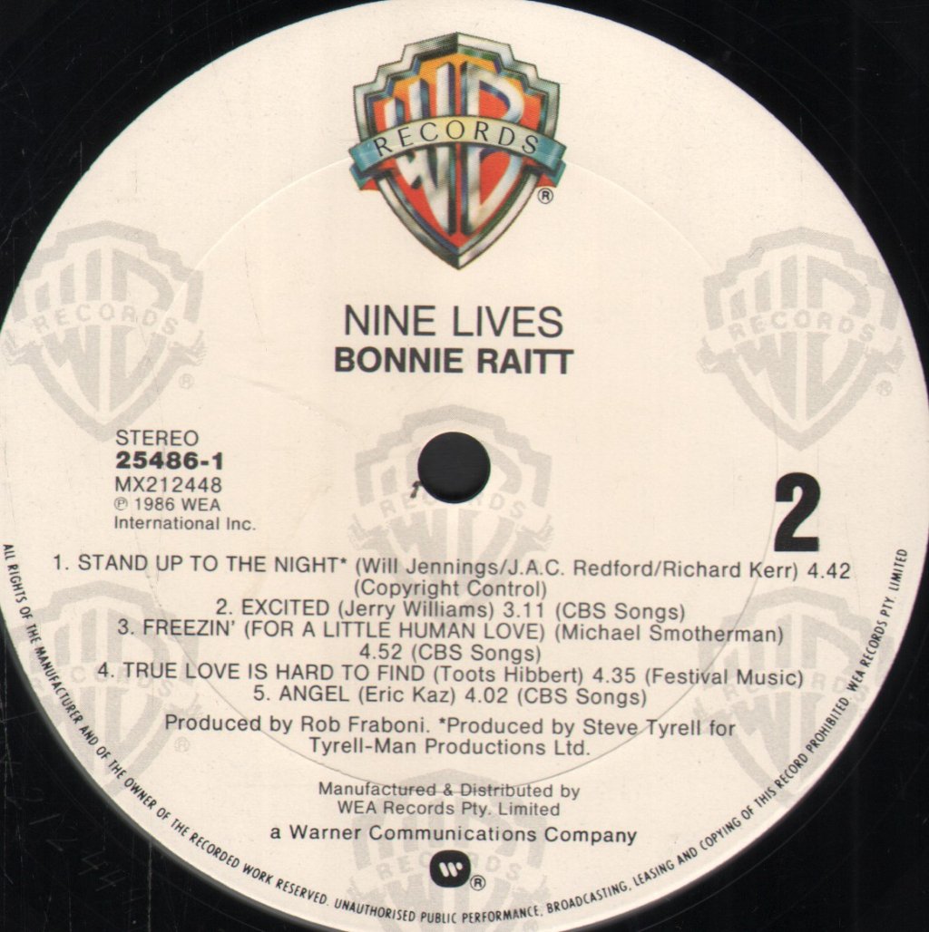 Bonnie Raitt - Nine Lives - Lp