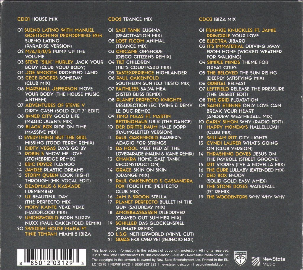 Paul Oakenfold - Generations - Three Decades Of Dance - Cd Set