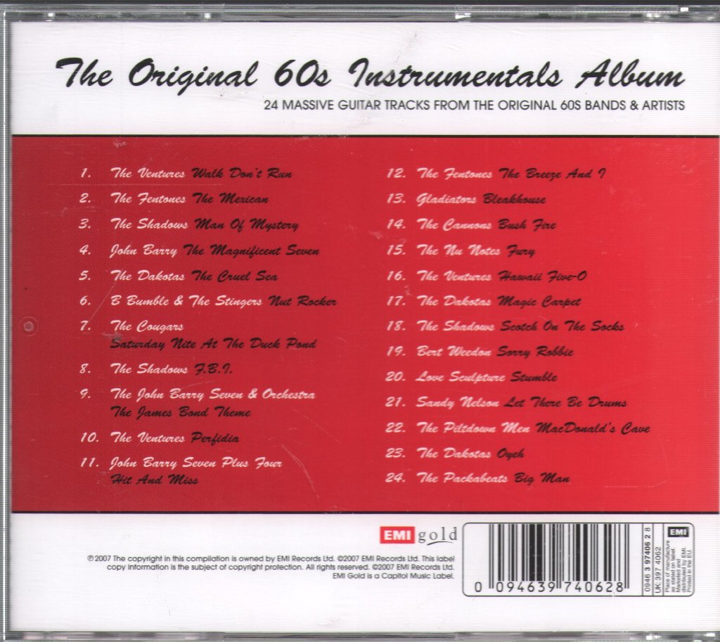 Various Artists - Original 60s Instrumentals Album - Cd