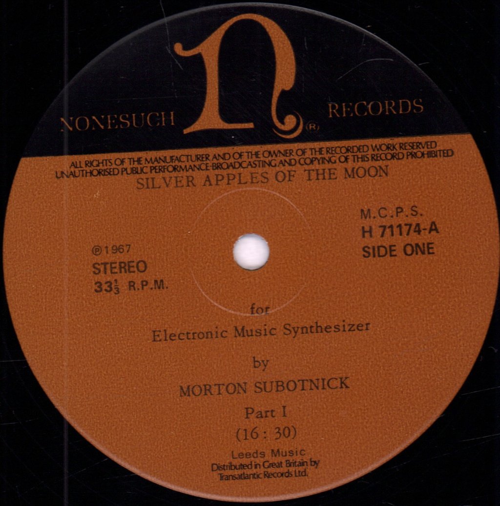 Morton Subotnick - Silver Apples Of The Moon - Lp