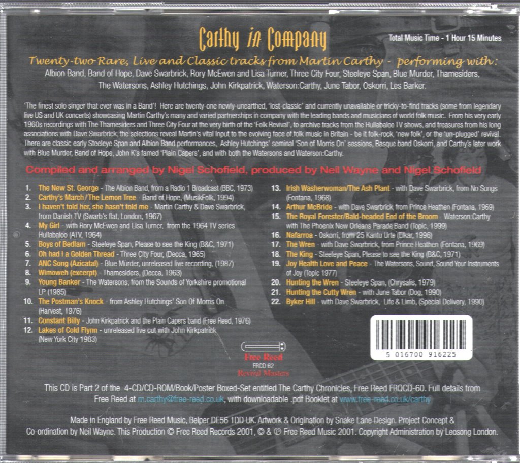 Martin Carthy - Carthy Chronicles - Cd Set