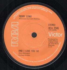 Perry Como - And I Love You So - 7 Inch