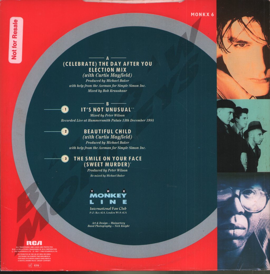 Blow Monkeys - (Celebrate) The Day After You - 10 Inch