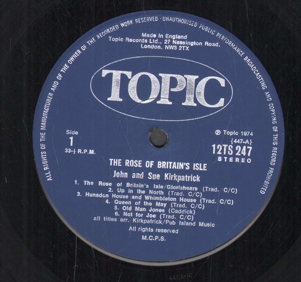 John Kirkpatrick And Sue Harris - Rose Of Britain's Isle - Lp