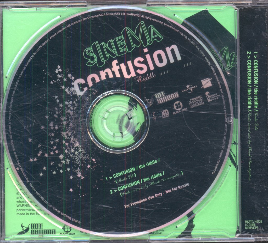 Sinema - Confusion / The Riddle - Cd