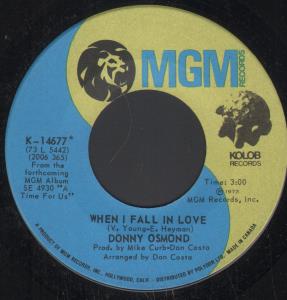 Donny Osmond - When I Fall In Love - 7 Inch