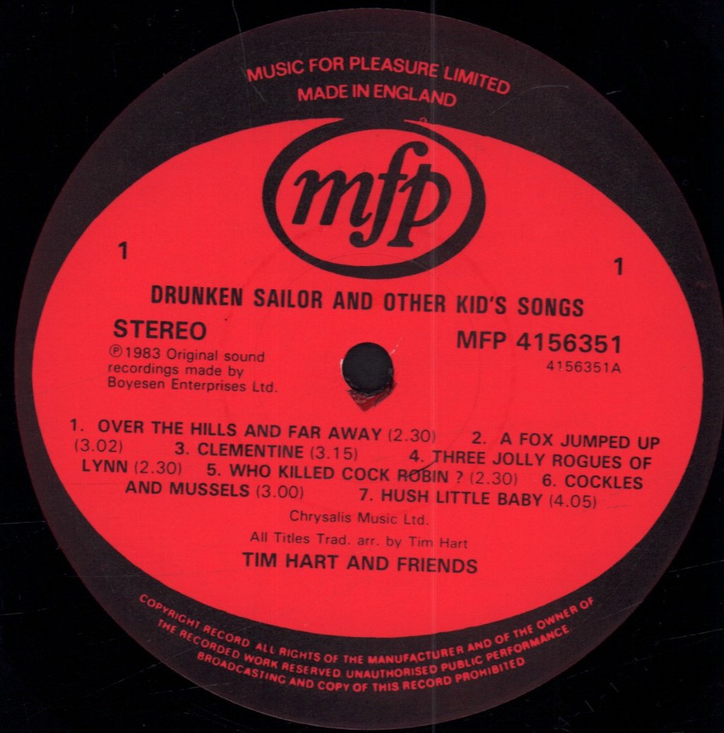 Tim Hart And Friends - Drunken Sailor And Other Kids Songs - Lp