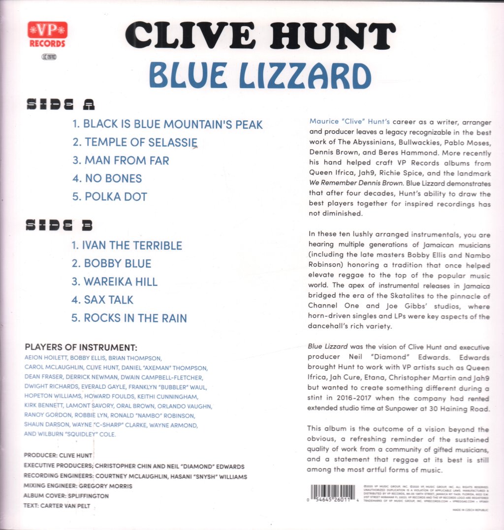 Clive Hunt - Blue Lizzard - Lp