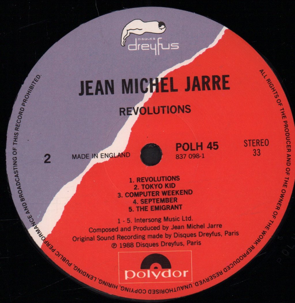 Jean Michel Jarre - Revolutions - Lp