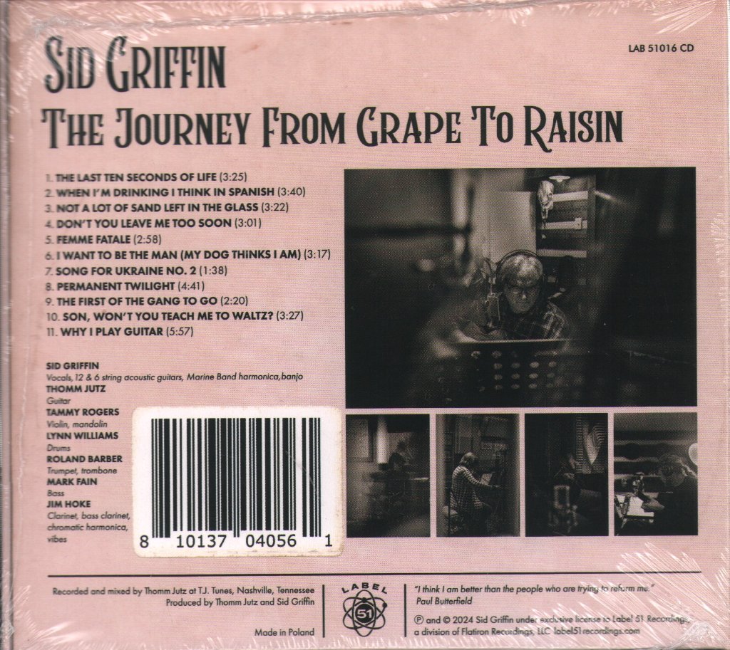 Sid Griffin - Journey From Grape To Raisin - Cd