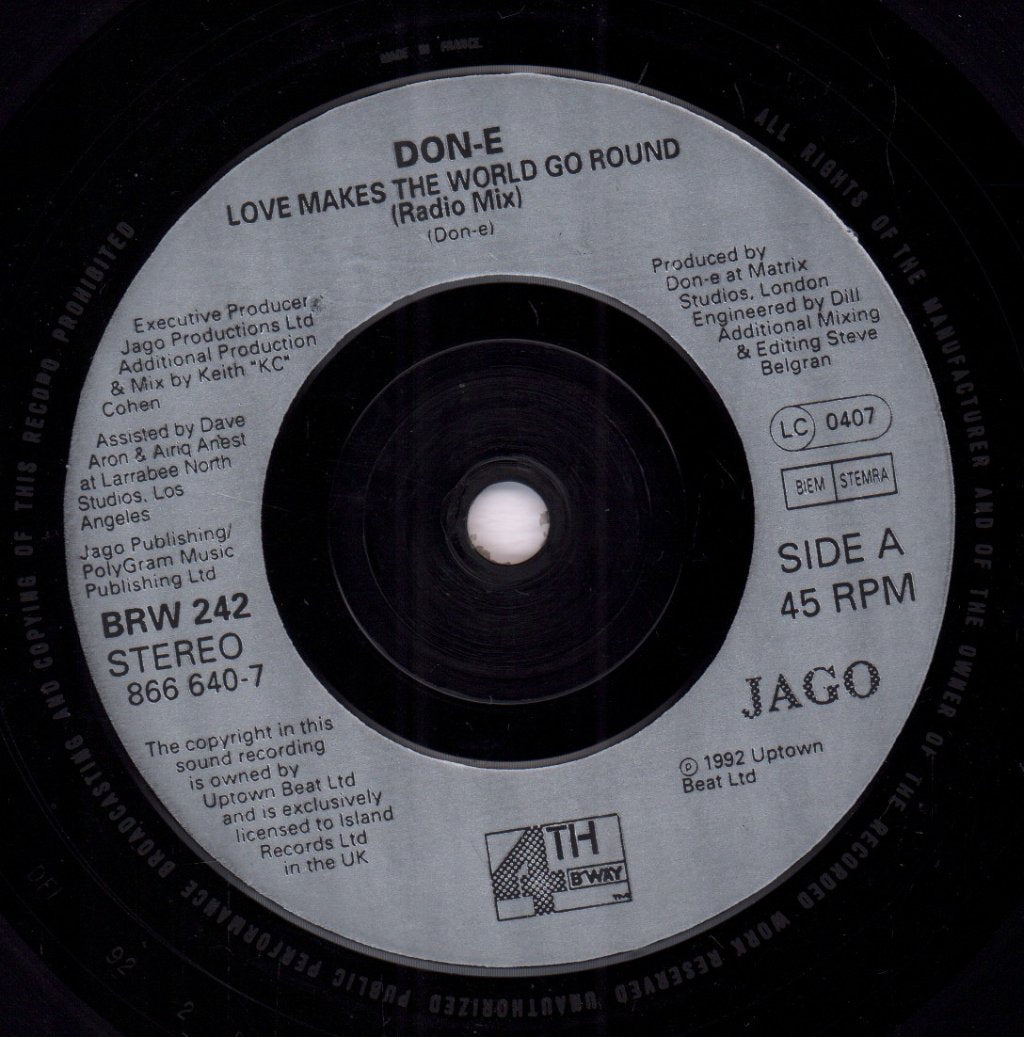 Don-E - Love Makes The World Go Round - 7 Inch