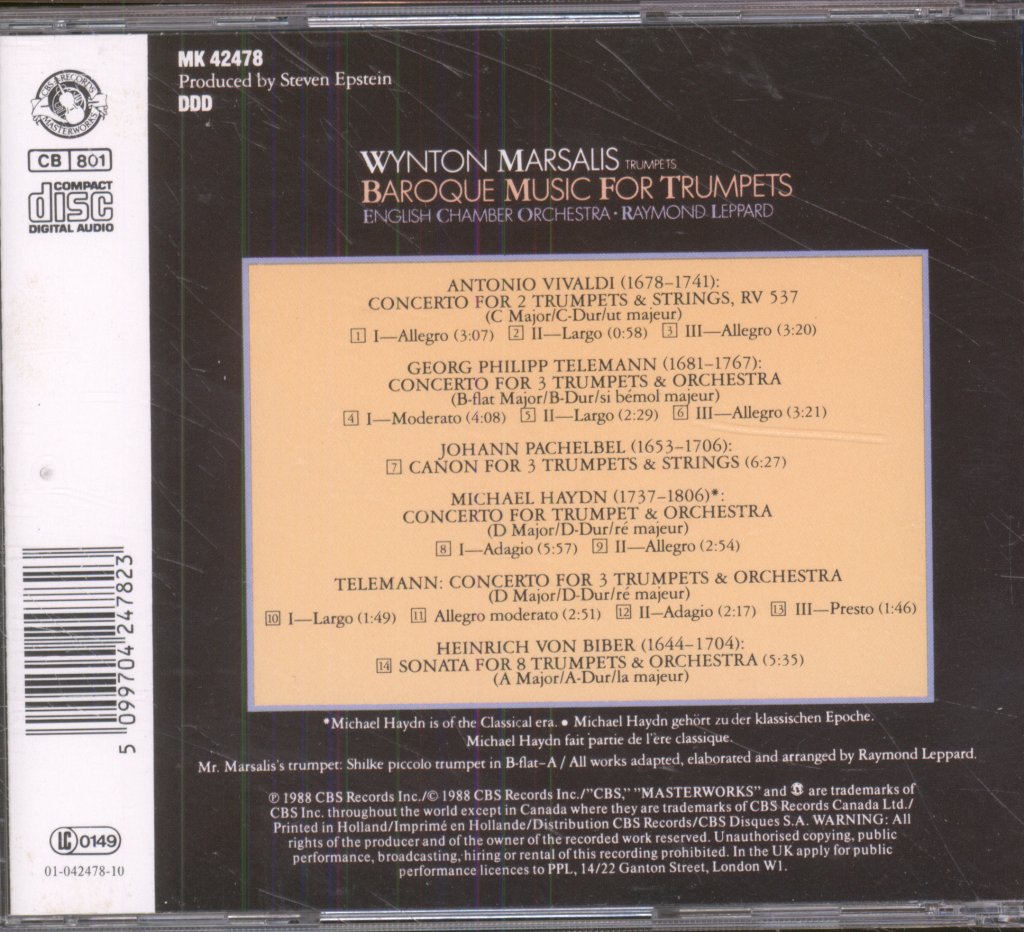 Wynton Marsalis - Baroque Music For Trumpets - Cd