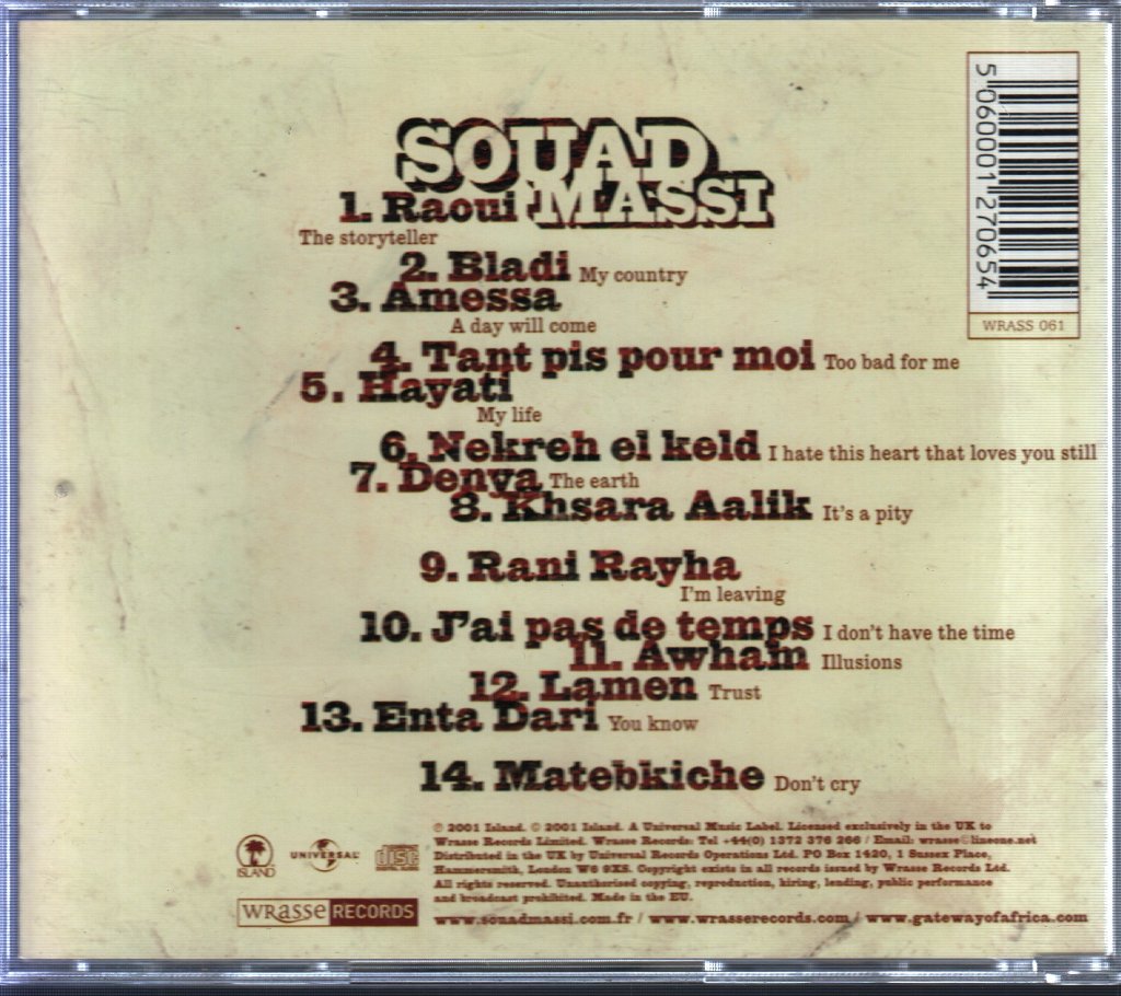Souad Massi - Raoui - Cd