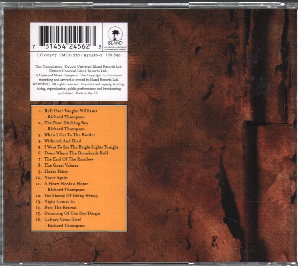 Richard & Linda Thompson - "The End Of The Rainbow" - An Introduction To Richard & Linda Thompson - Cd
