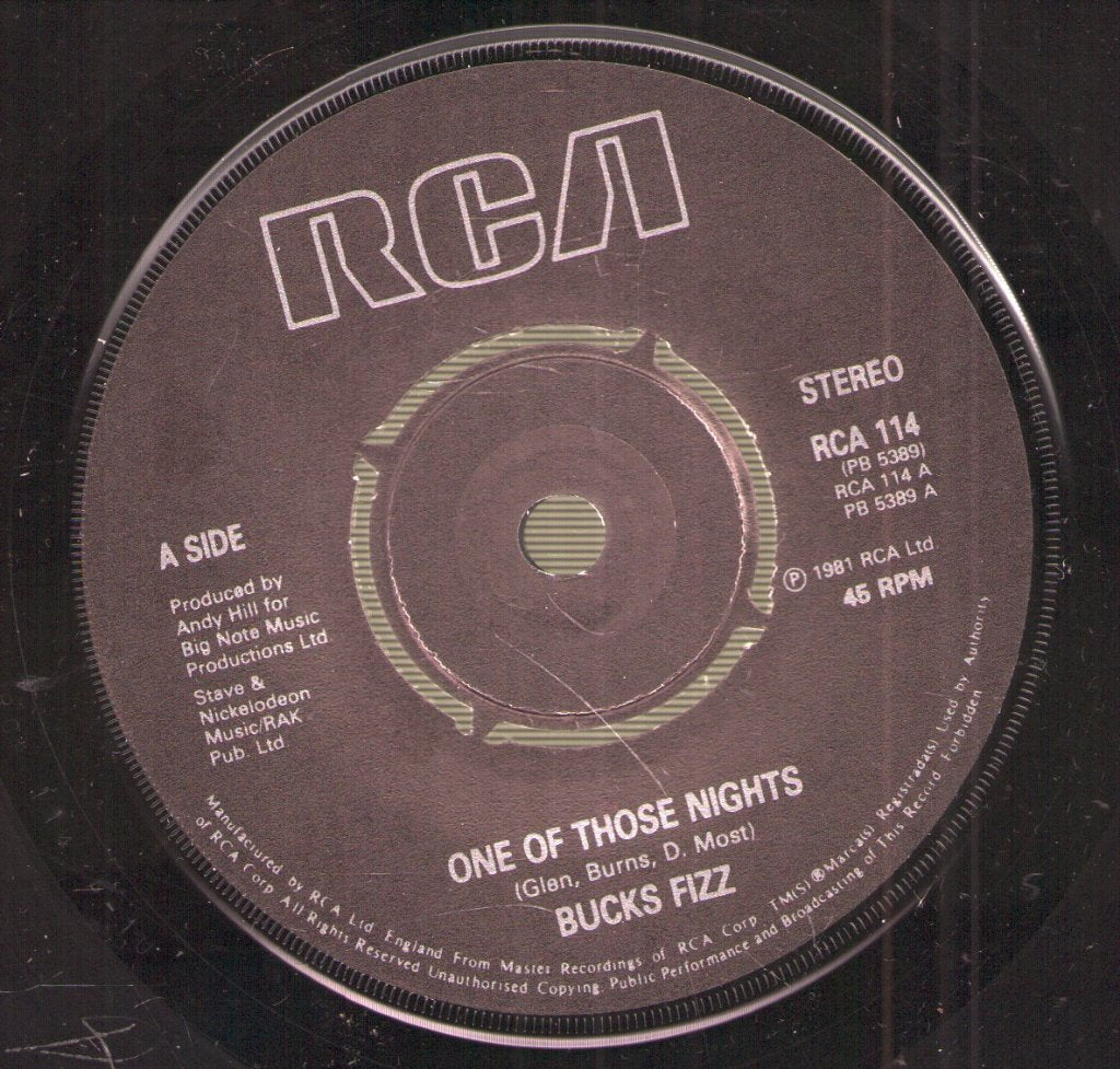 Bucks Fizz - One Of Those Nights - 7 Inch
