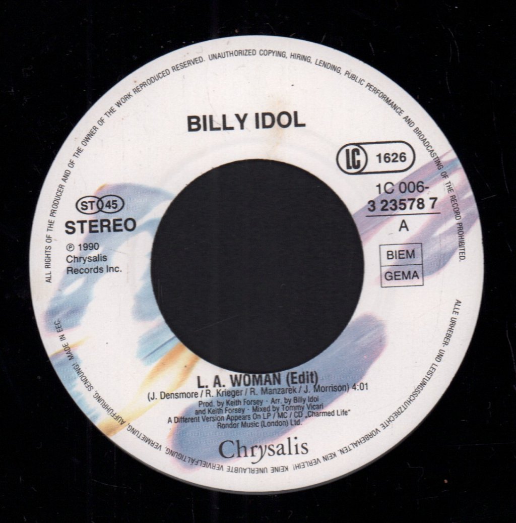Billy Idol - L. A. Woman - 7 Inch