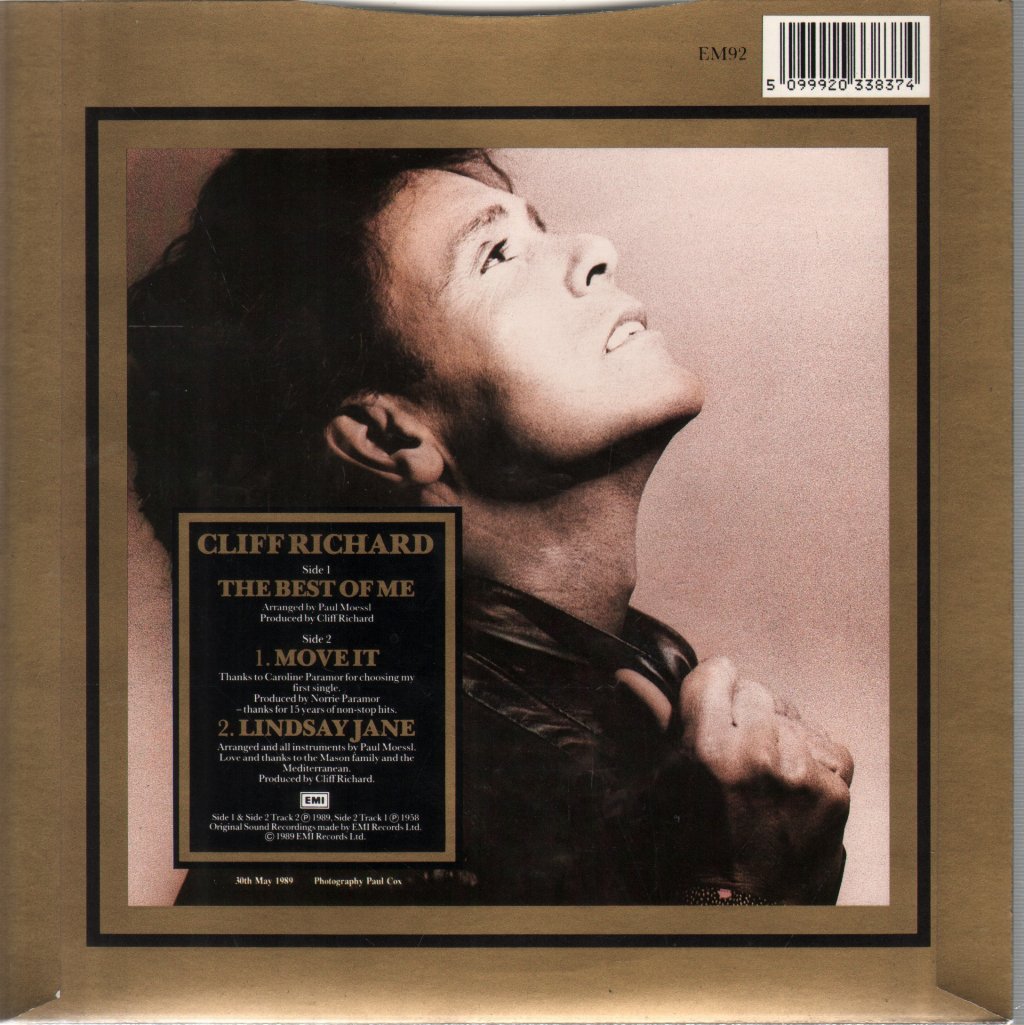 Cliff Richard - Best Of Me - 7 Inch