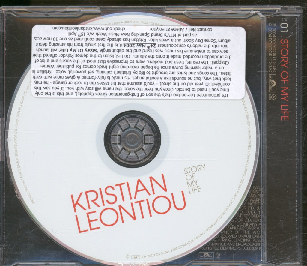 Kristian Leontiou - Story Of My Life - Cd