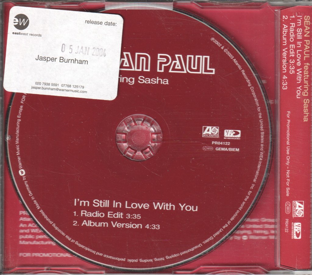Sean Paul Featuring Sasha - I'm Still In Love With You - Cd