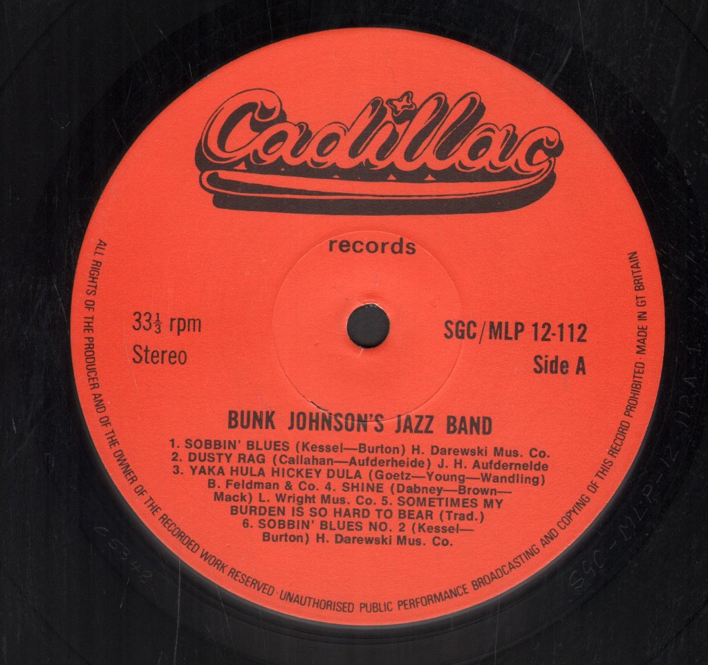 Bunk Johnson And His New Orleans Jazz Band - Bunk Johnson's Jazz Band - Lp