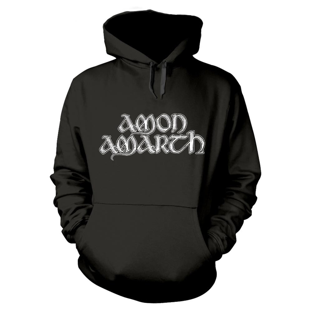 Amon Amarth - Amon Amarth Hoodie Grey Skull Band Logo Official Mens Black Pullover Xxl - Hooded Sweat Shirt