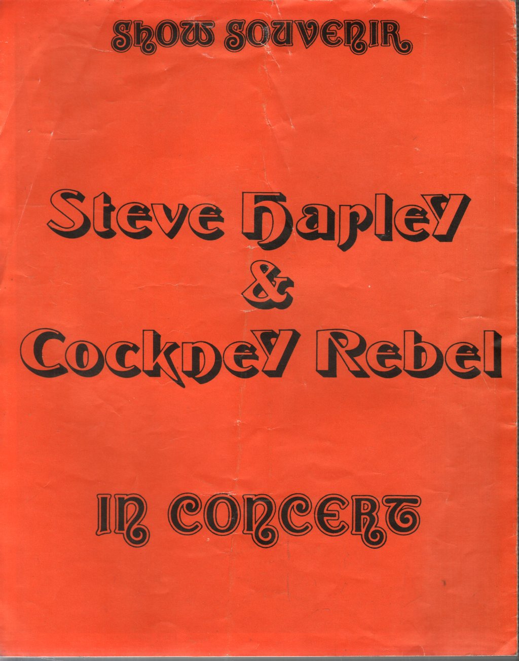 Steve Harley And Cockney Rebel - In Concert - Tour Programme