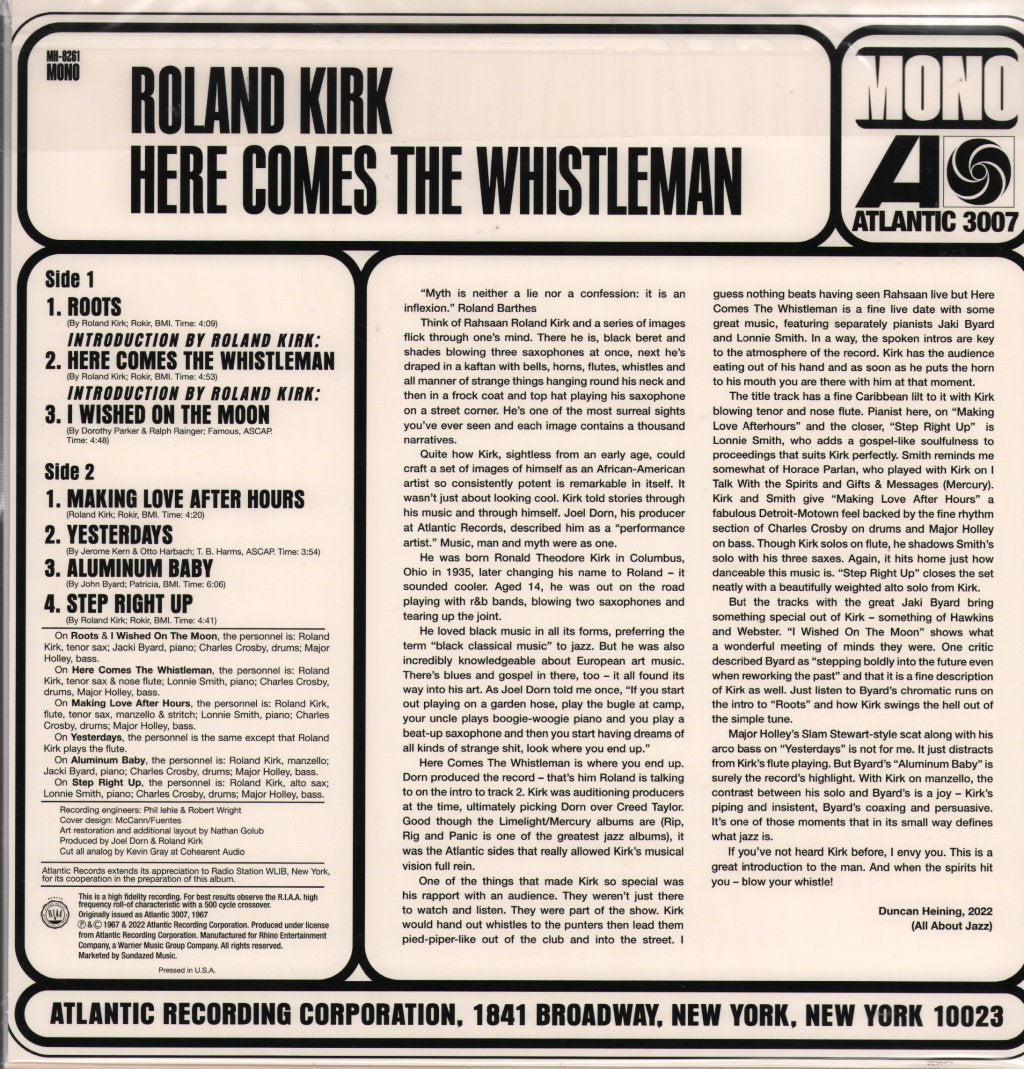 Roland Kirk - Here Comes the Whistleman - Lp