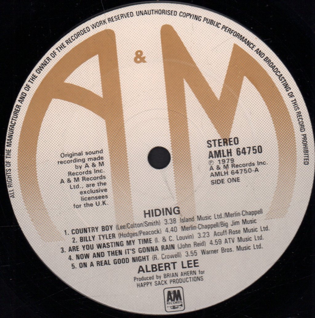 Albert Lee - Hiding - Lp