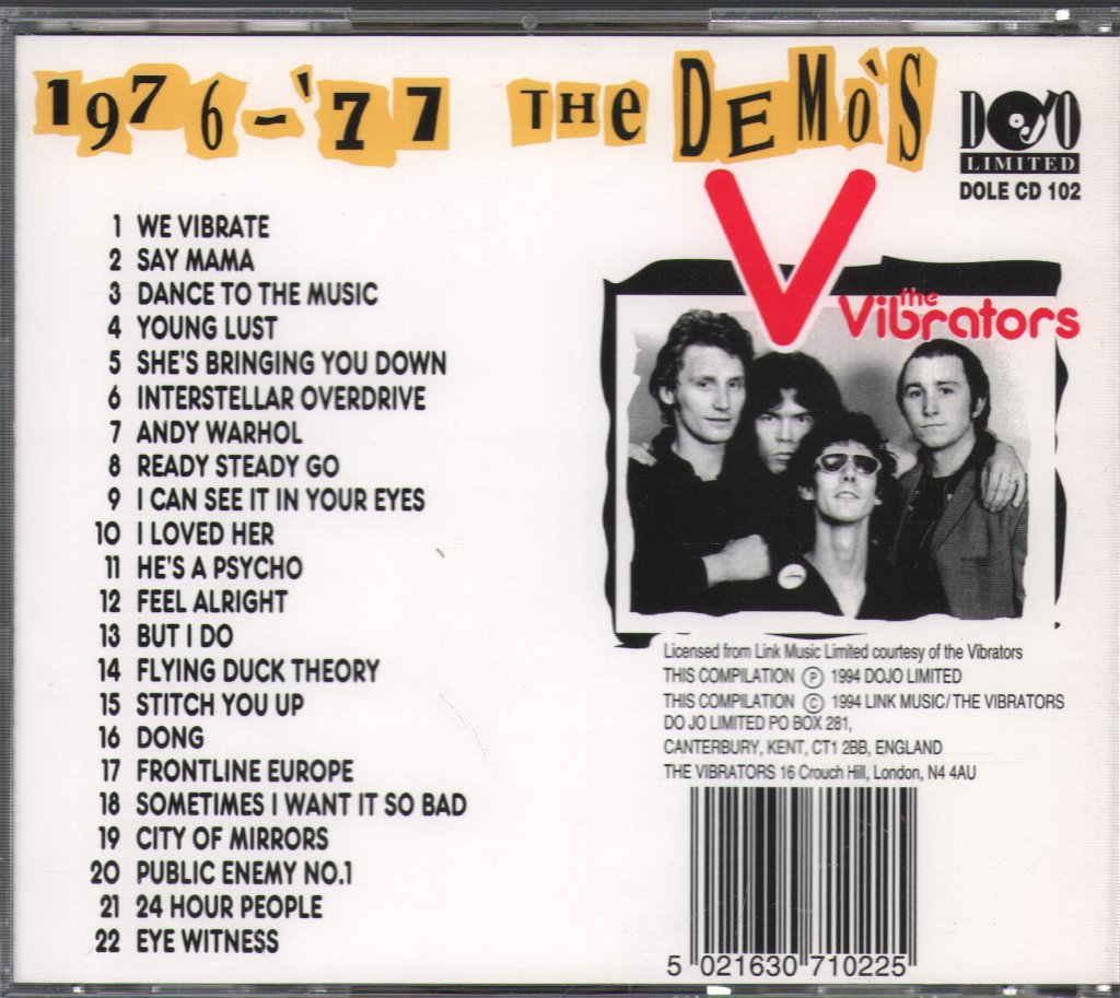 Vibrators - 1976 - '77 The Demos - Cd