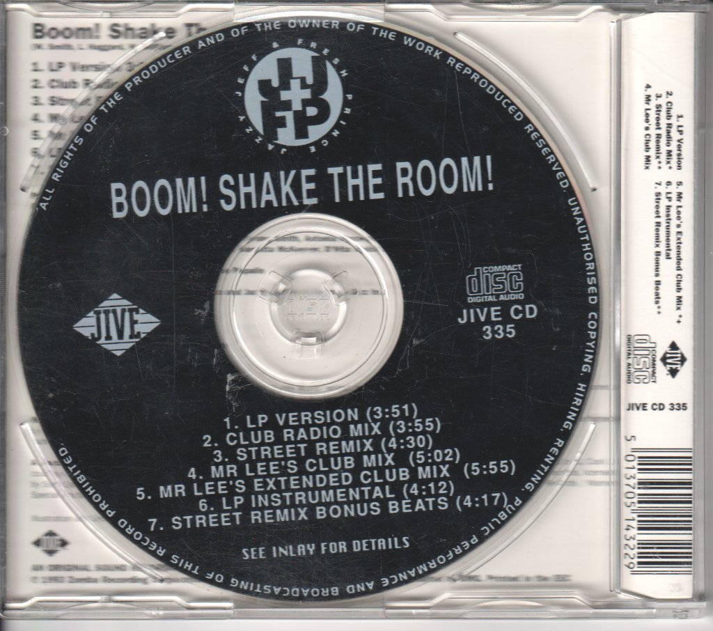 Jazzy Jeff And The Fresh Prince - Boom Shake The Room - Cd