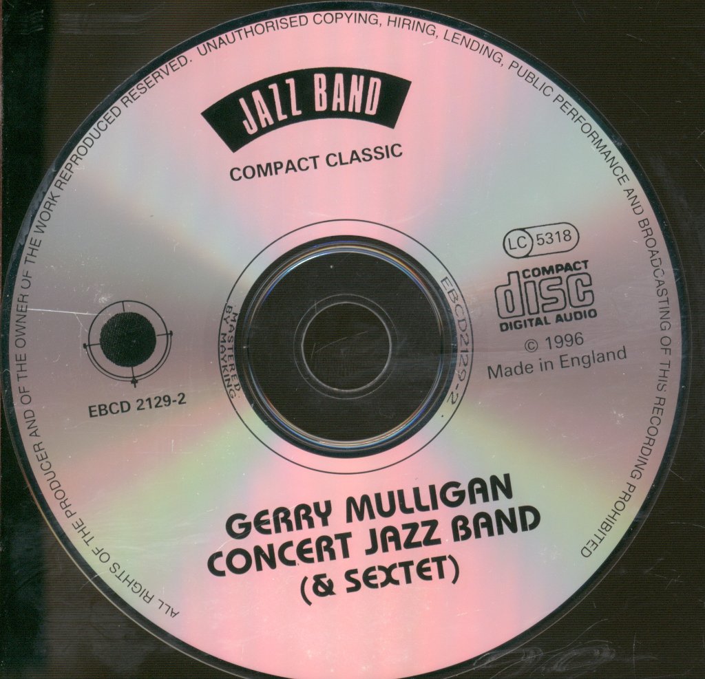 Gerry Mulligan & The Concert Jazz Band And Sextet - Concert In The Rain - Cd