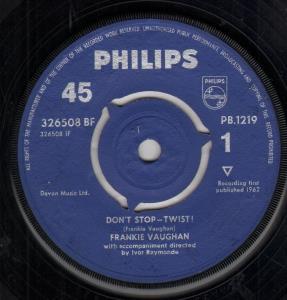 Frankie Vaughan - Don't Stop - Twist - 7 Inch