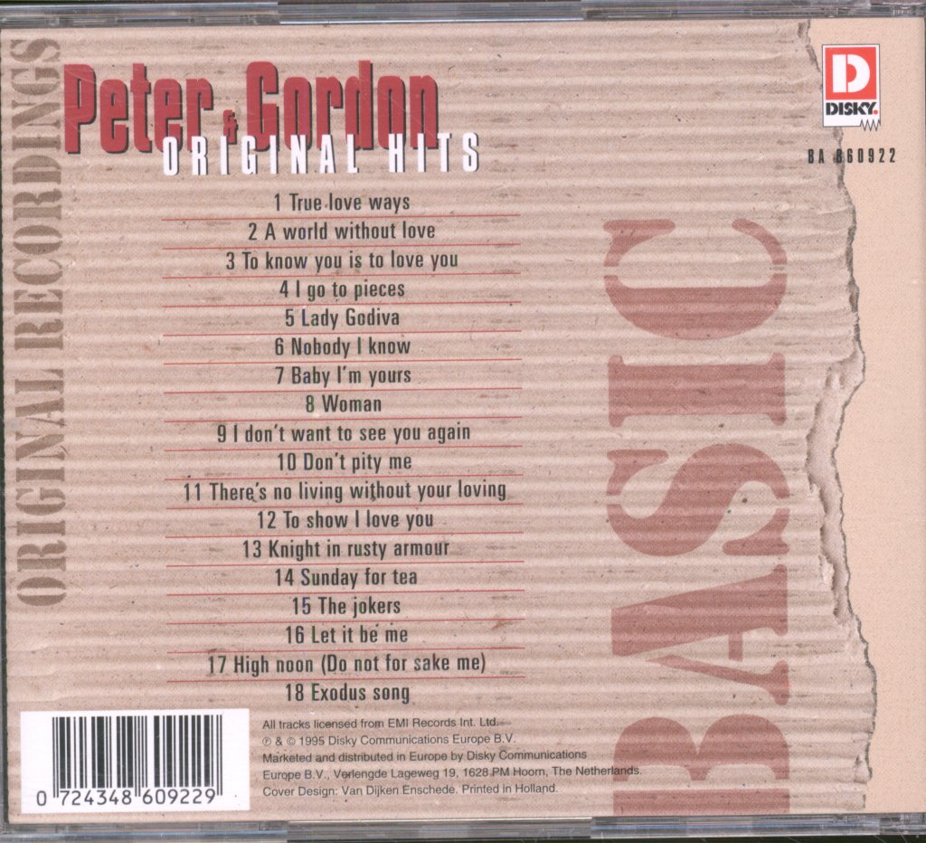 Peter And Gordon - Original Hits - Cd